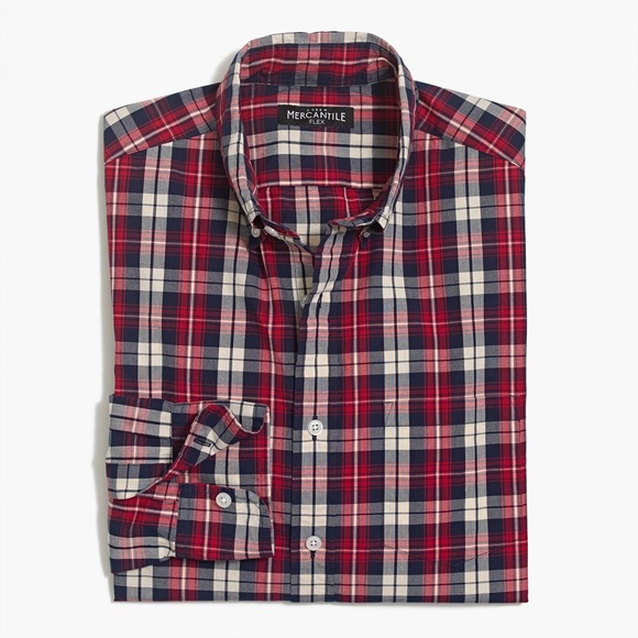 J.Crew Classic Flex Washed Shirt In Plaid Large - Picture 1 of 2